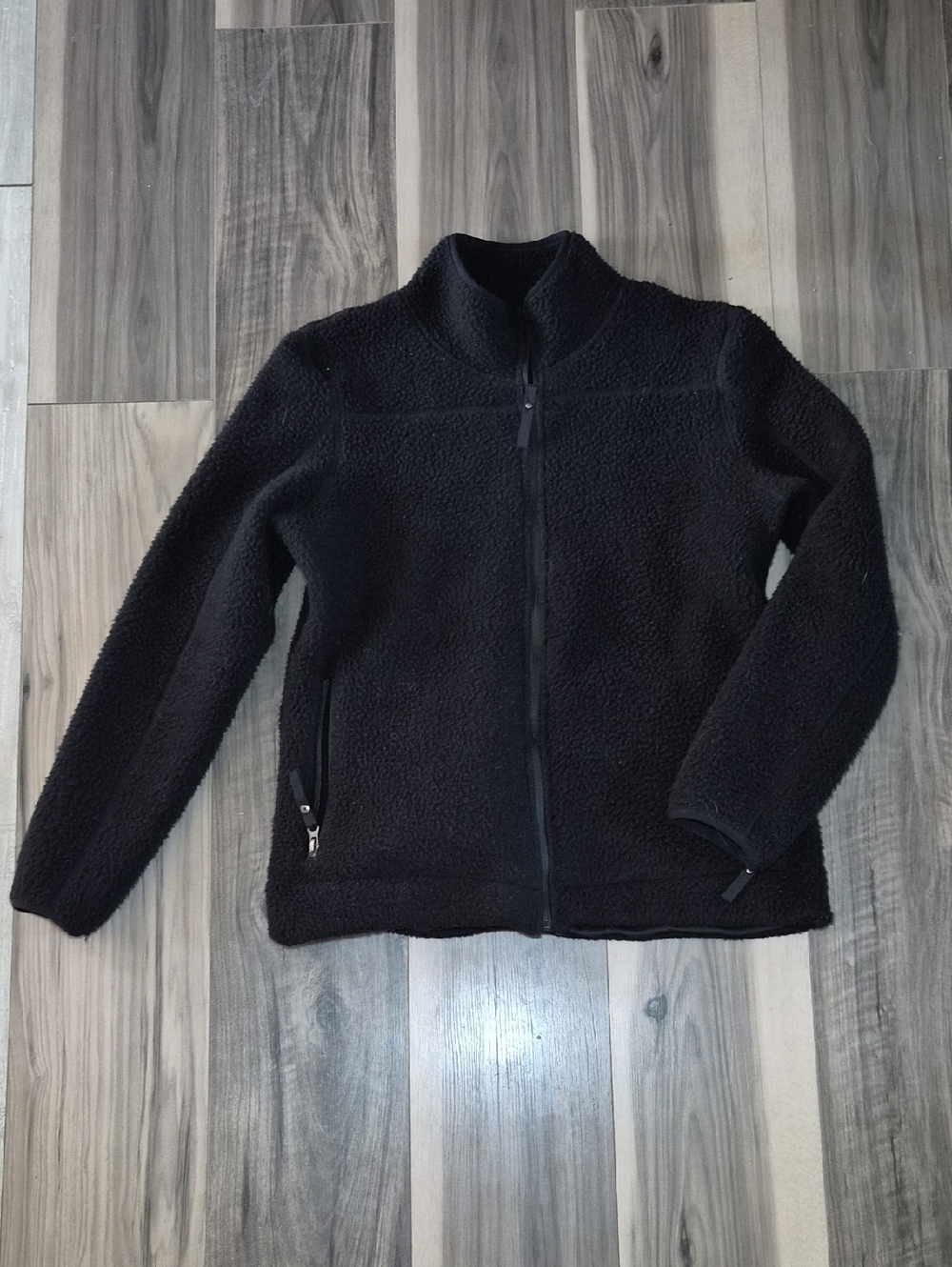 Avalanche Black Sherpa Fleece Jacket Large